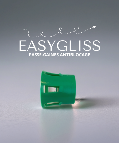 Passe-gaine EasyGliss – Manchons antiblocage PVC pour rails de plaques de plâtre (X100) 