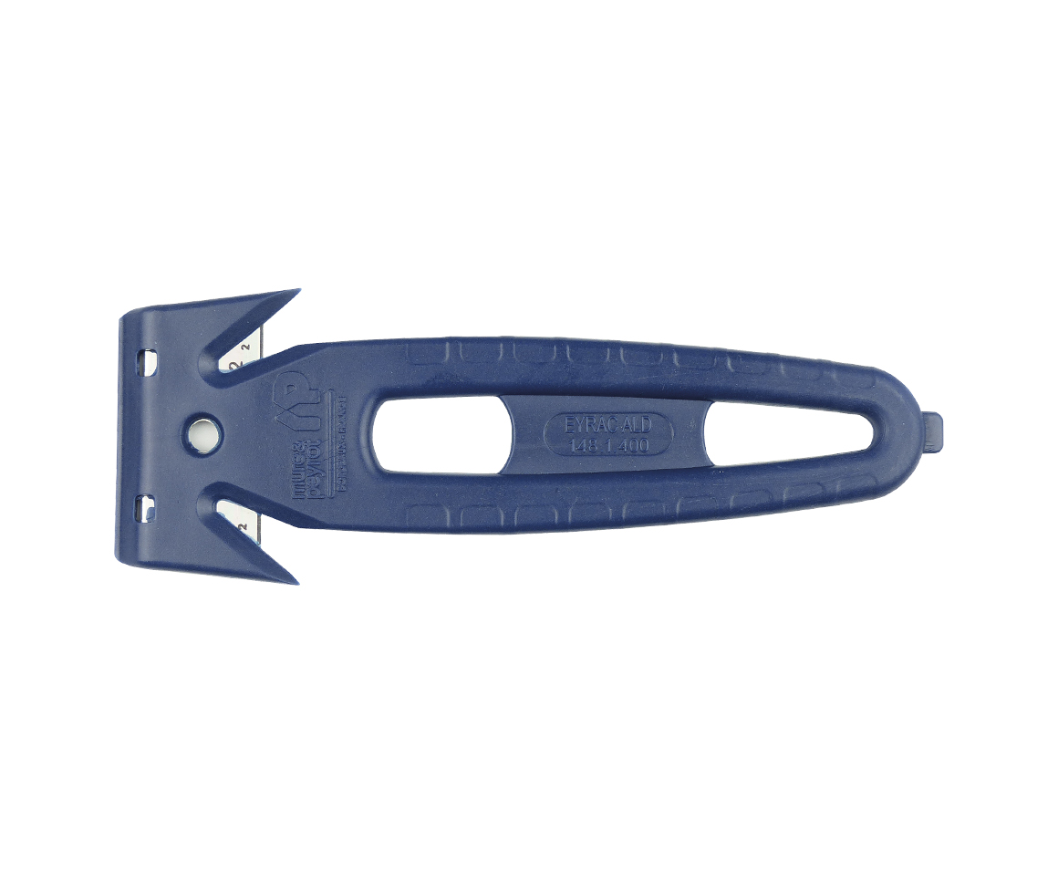 Cutter jetable multi-usages EYRAC — de la marque Mure & Peyrot – Alimentaire détectable – Grattoir frontal