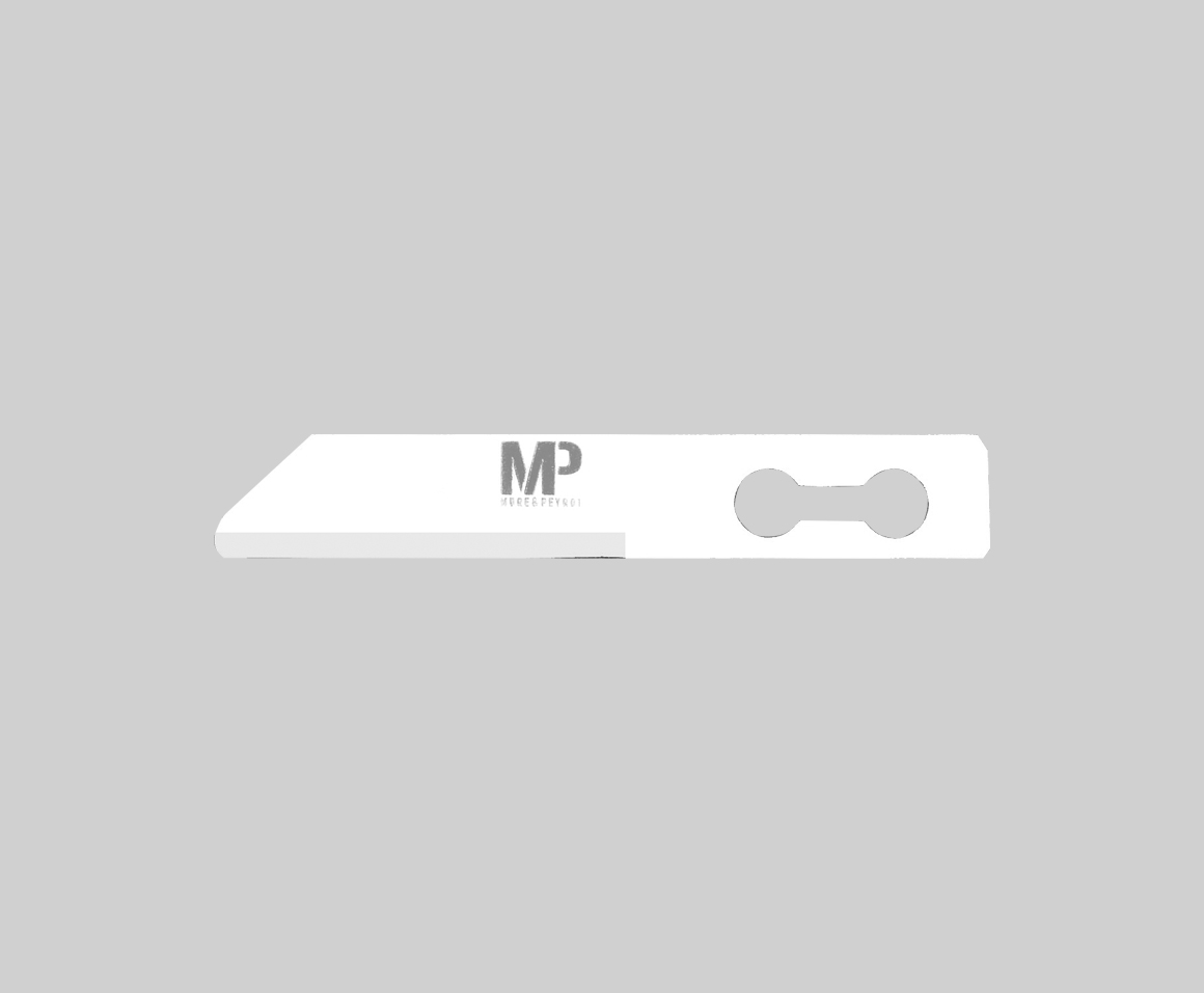 Lame d’ébavurage céramique bout arrondi (x100) — de la marque Mure & Peyrot – Affûtée 1,4 mm - 3